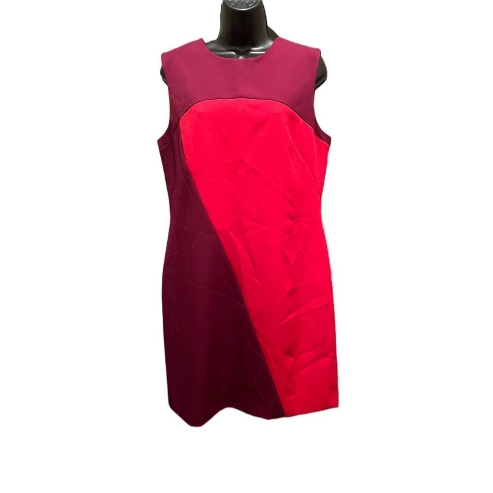 MILLY Ruby and Plum Colorblock Shift Dress - size 12
